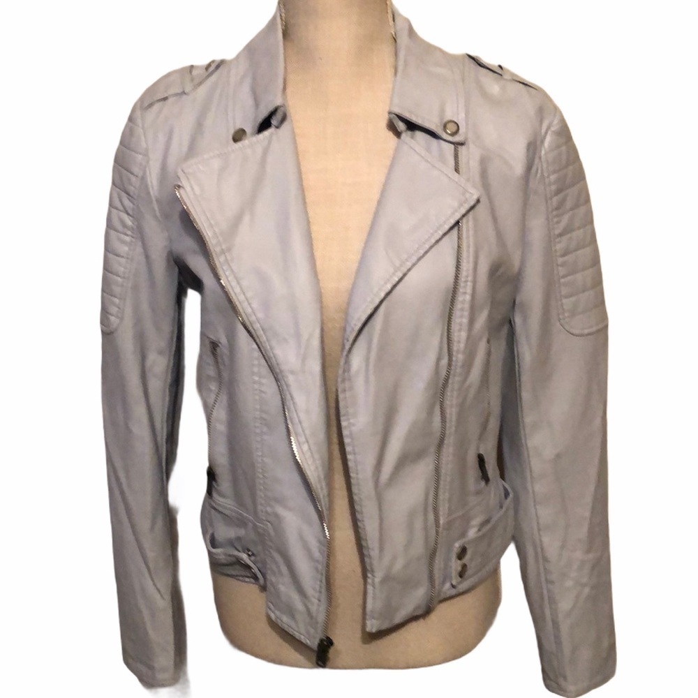 Marc New York (nwot)faux gray leather crop jacket - Picture 3 of 12